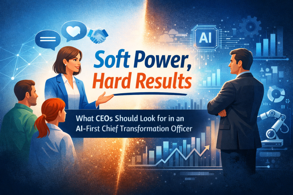 Soft Power, Hard Results: What CEOs Should Look For in an AI-First Chief Transformation Officer AI-First Chief Transformation Officer: Skills CEOs Should Look For