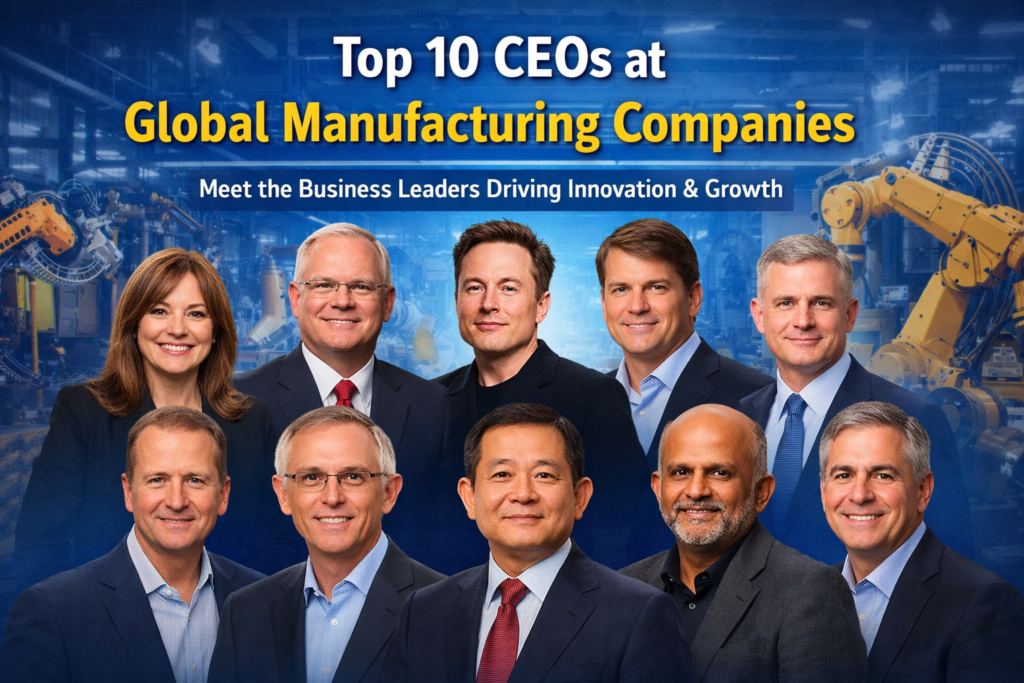 Top 10 CEOs at Global Manufacturing Companies Top 10 CEOs at Global Manufacturing Companies | Business Leaders Guide